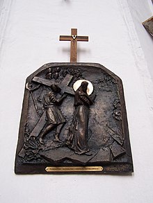'The way of the Cross' by Gennadiy Jerszow - 15 relief images (bronze) Basilica of the Assumption of the Virgin Mary. Gdansk, Poland